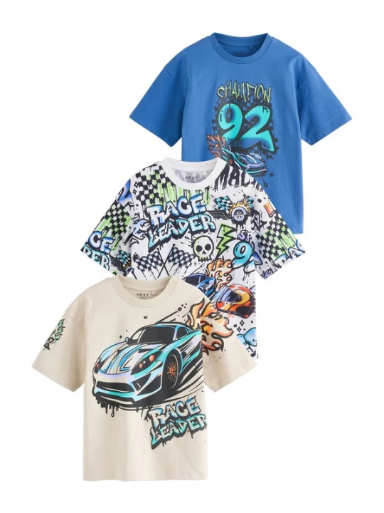 Foto van product Next Shirt lichtbeige / donkerblauw / mintgroen / wit