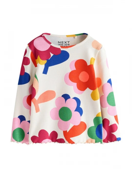 Foto van product Next Shirt lichtbeige / kobaltblauw / rosa / rood