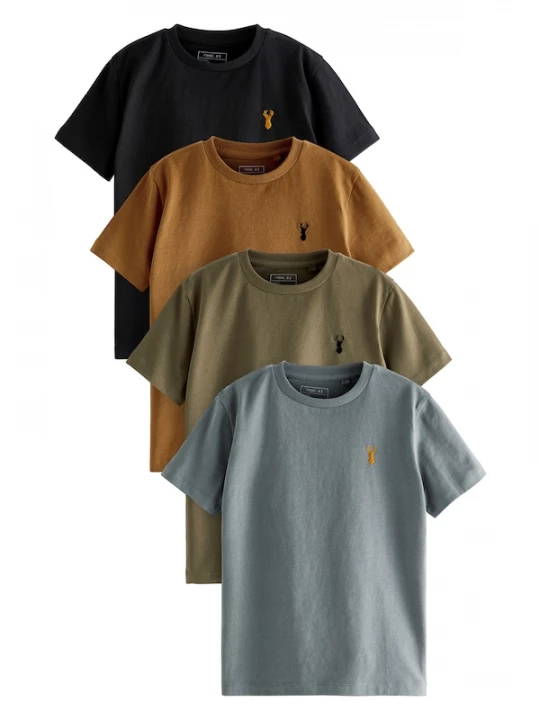 Foto van product Next Shirt lichtblauw / bruin / lichtbruin / zwart