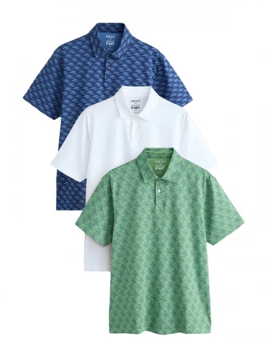 Foto van product Next Shirt lichtblauw / donkerblauw / groen / wit