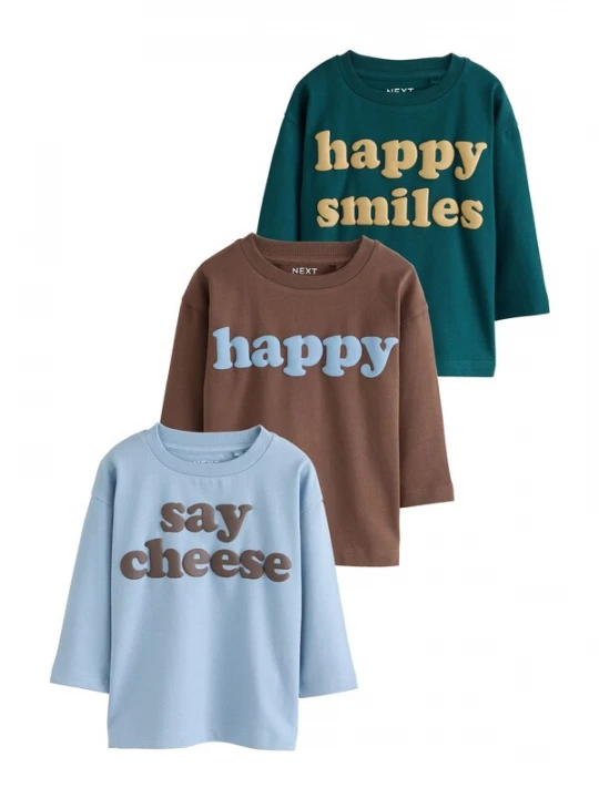 Foto van product Next Shirt lichtblauw / donkerbruin / honing / donkergroen
