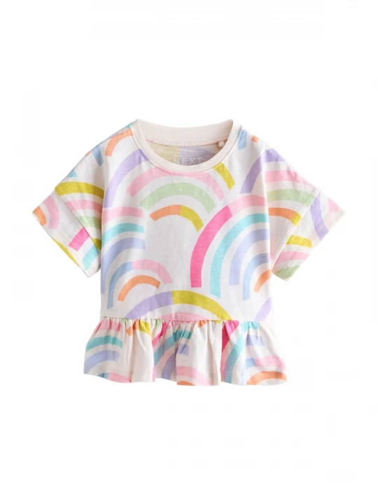 Foto van product Next Shirt lichtblauw / geel / rosa / wit