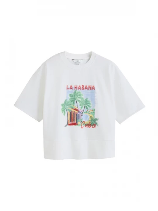 Foto van product Next Shirt lichtblauw / grasgroen / kersrood / wit