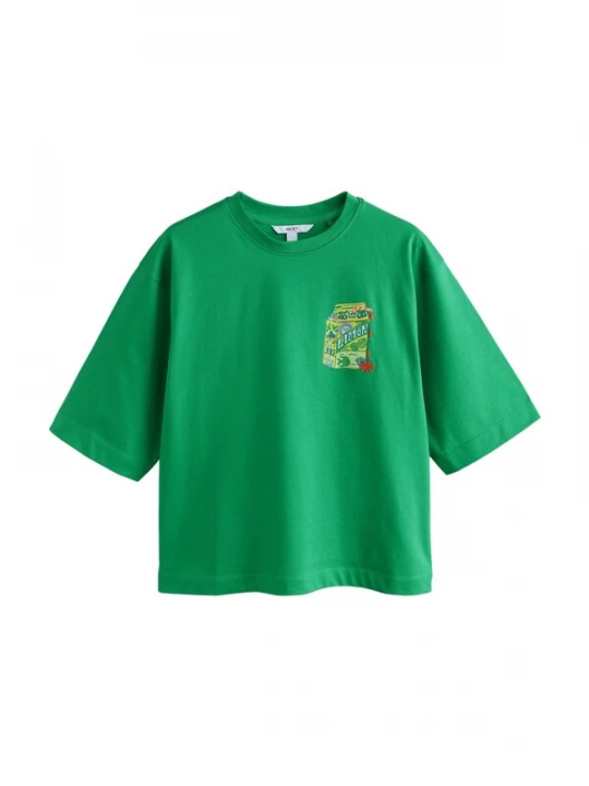 Foto van product Next Shirt lichtblauw / grasgroen / lichtgroen / abrikoos