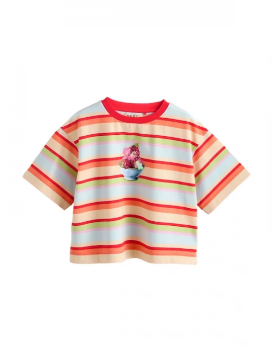 Foto van product Next Shirt lichtblauw / lichtgroen / oranje / rood