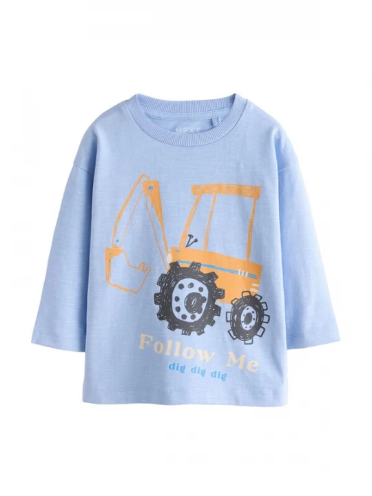 Foto van product Next Shirt lichtblauw / oranje / zwart