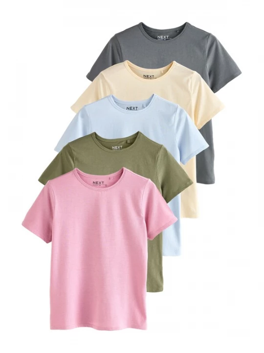 Foto van product Next Shirt lichtblauw / pasteelgeel / grijs / olijfgroen / pink