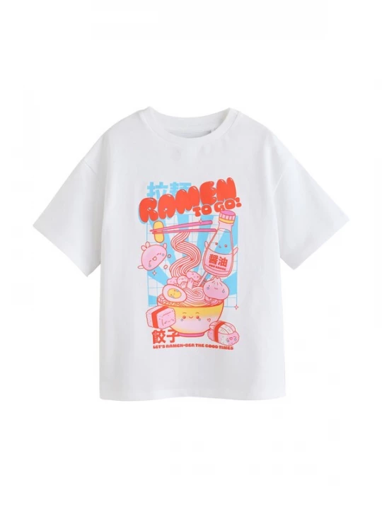 Foto van product Next Shirt lichtblauw / pink / rood / wit