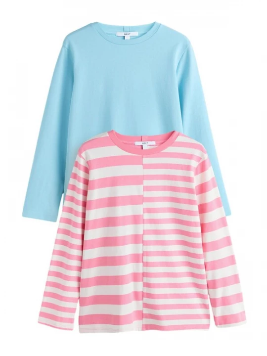 Foto van product Next Shirt lichtblauw / pink / wit