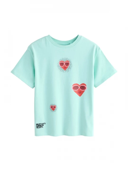 Foto van product Next Shirt lichtblauw / rosa / rood / zwart