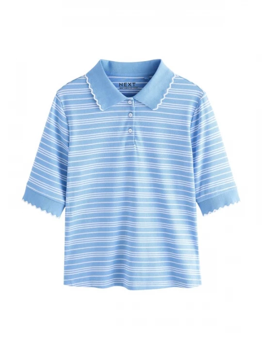 Foto van product Next Shirt lichtblauw / wit