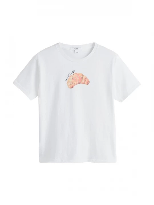 Foto van product Next Shirt lichtbruin / donkeroranje / zwart / wit