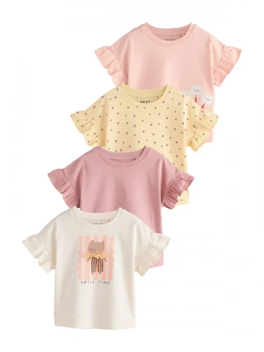 Foto van product Next Shirt lichtgeel / pastelroze / lichtroze / wit