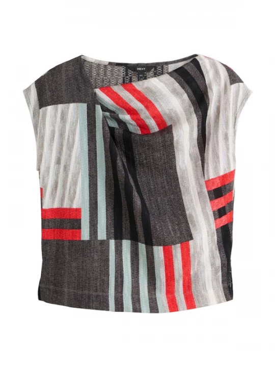 Foto van product Next Shirt lichtgrijs / donkergrijs / rood / zwart