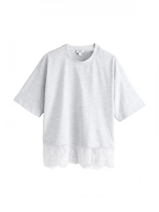 Foto van product Next Shirt lichtgrijs / wit