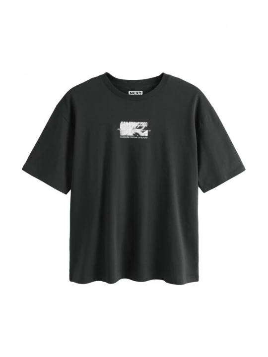 Foto van product Next Shirt lichtgrijs / zwart / wit