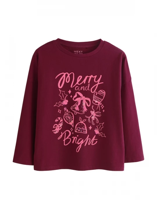 Foto van product Next Shirt lichtroze / bourgogne
