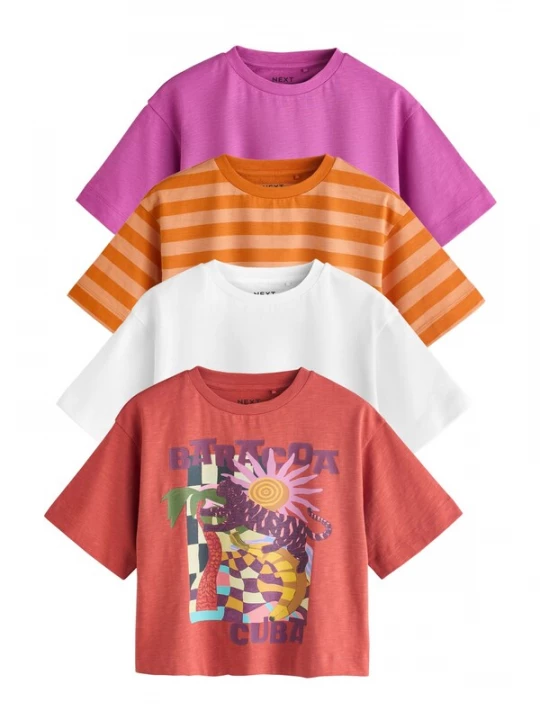 Foto van product Next Shirt lila / oranje / rood / wit