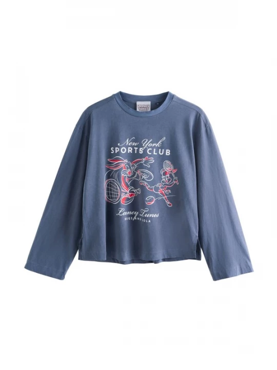 Foto van product Next Shirt 'Looney Tunes' navy / rood / wit