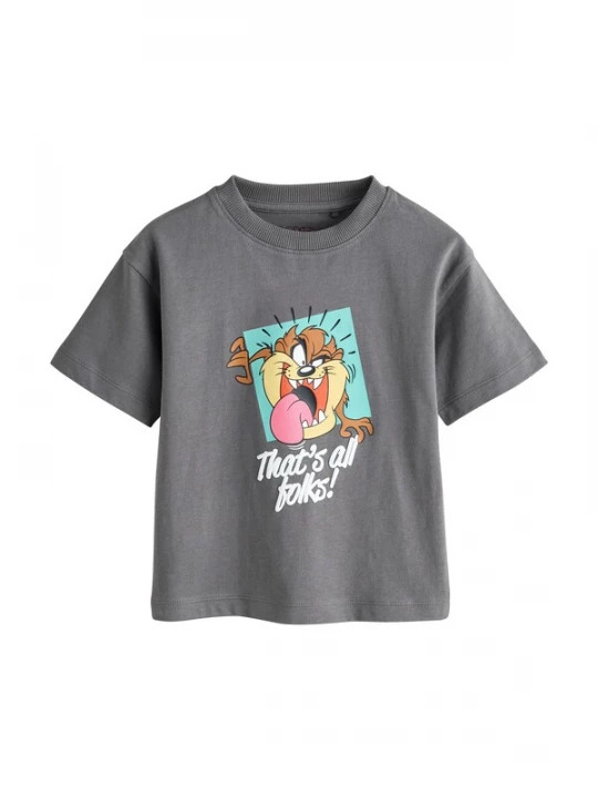Foto van product Next Shirt 'Looney Tunes' turquoise / cognac / antraciet / wit