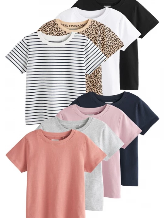 Foto van product Next Shirt marine / grijs gemêleerd / rosa / wit