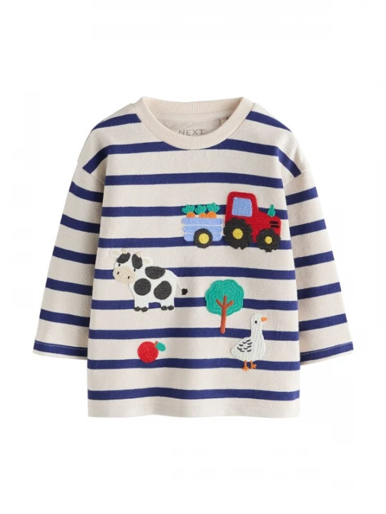 Foto van product Next Shirt marine / smaragd / zwart / offwhite