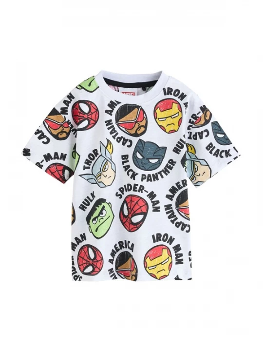 Foto van product Next Shirt 'Marvel' geel / groen / rood / zwart / wit