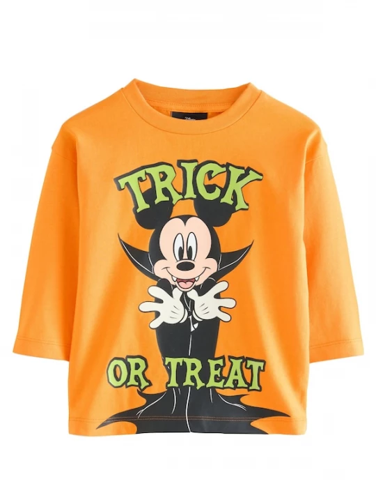 Foto van product Next Shirt 'Mickey Mouse' beige / geel / oranje / zwart