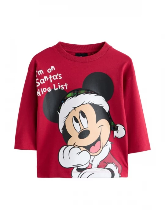 Foto van product Next Shirt 'Mickey Mouse' beige / rood / zwart / wit