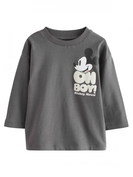 Foto van product Next Shirt 'Mickey Mouse' grijs / zwart / offwhite