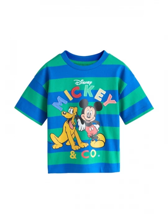 Foto van product Next Shirt 'Mickey Mouse' royal blue / koningsblauw / groen / rood / zwart