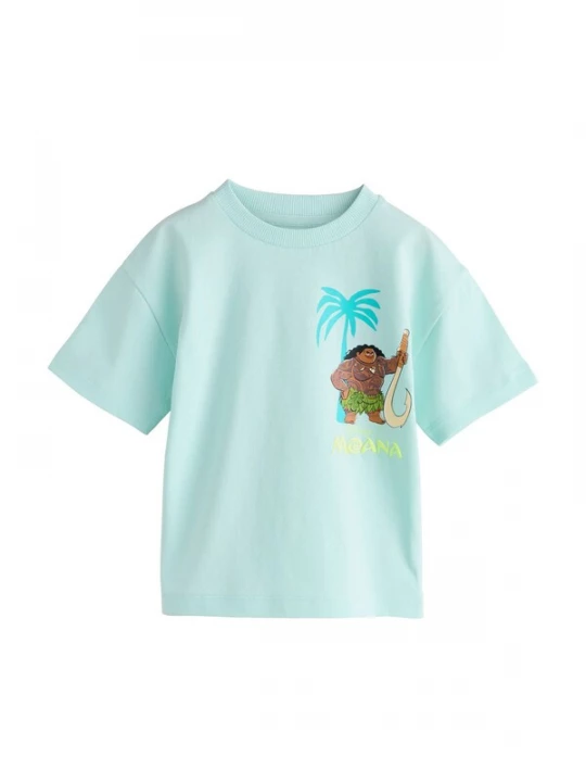Foto van product Next Shirt 'Moana' lichtblauw / bruin / lichtgroen / zwart