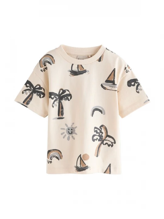 Foto van product Next Shirt mokka / grijs / zwart / wolwit