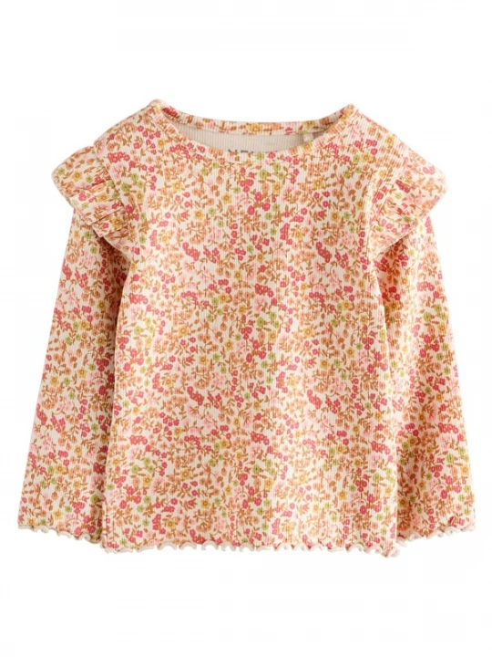 Foto van product Next Shirt mokka / lichtgroen / abrikoos / pitaja roze