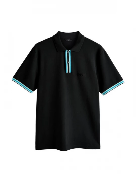 Foto van product Next Shirt 'Motionflex' turquoise / azuur / zwart / wit