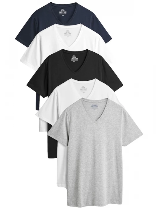 Foto van product Next Shirt nachtblauw / grijs gemêleerd / zwart / wit