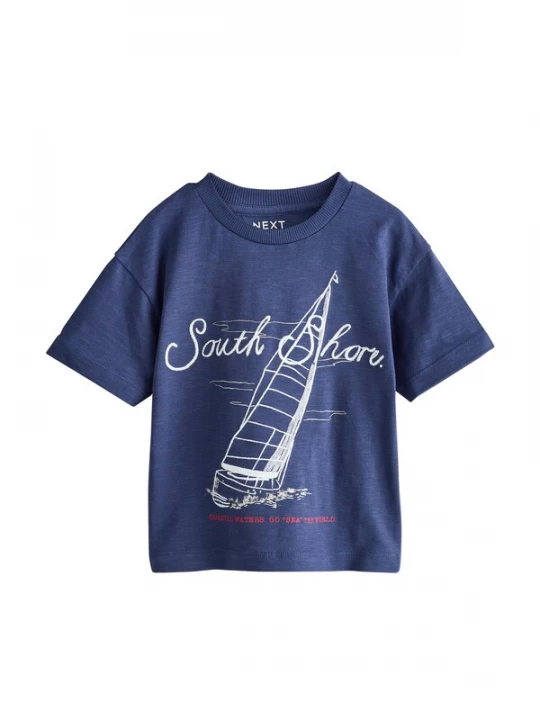 Foto van product Next Shirt nachtblauw / wit