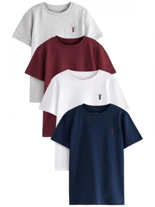 Foto van product Next Shirt navy / grijs gemêleerd / bourgogne / wit