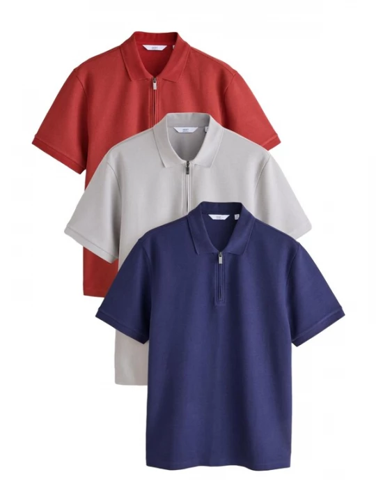 Foto van product Next Shirt navy / grijs / knalrood