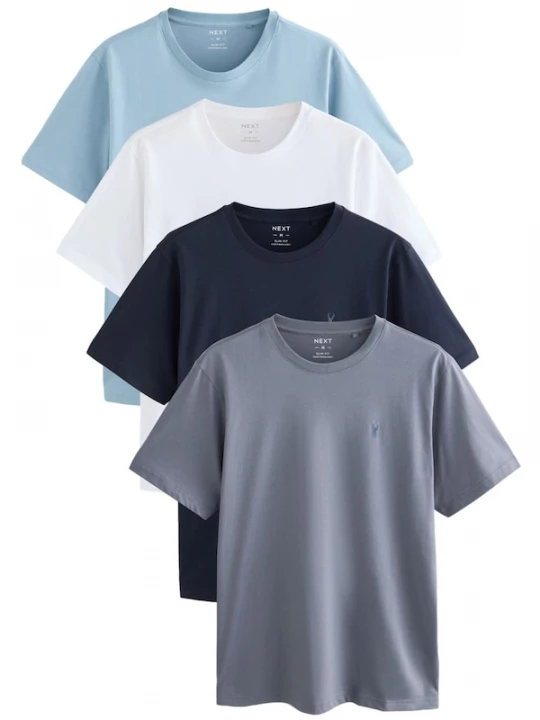 Foto van product Next Shirt navy / hemelsblauw / basaltgrijs / wit