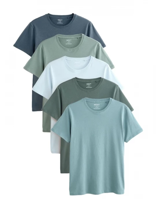 Foto van product Next Shirt navy / hemelsblauw / lichtblauw / pastelgroen / donkergroen