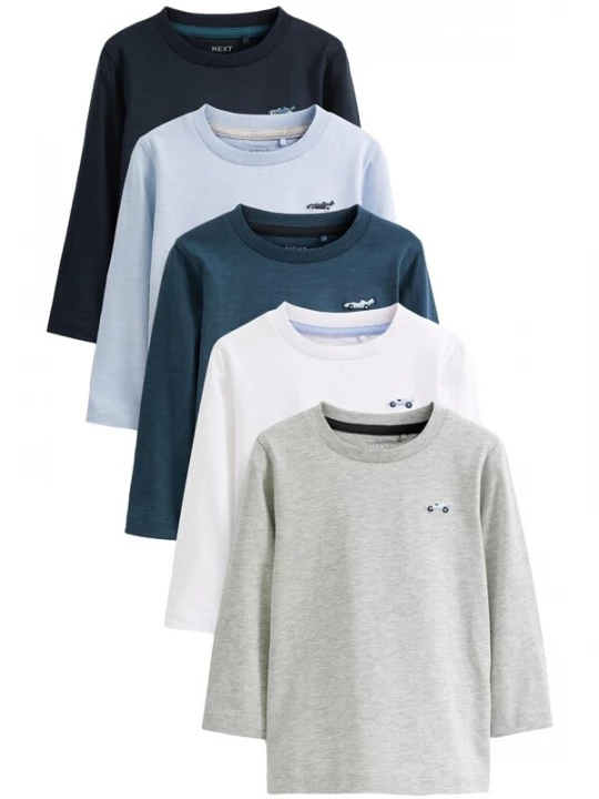 Foto van product Next Shirt navy / lichtblauw / donkerblauw / grijs / wit