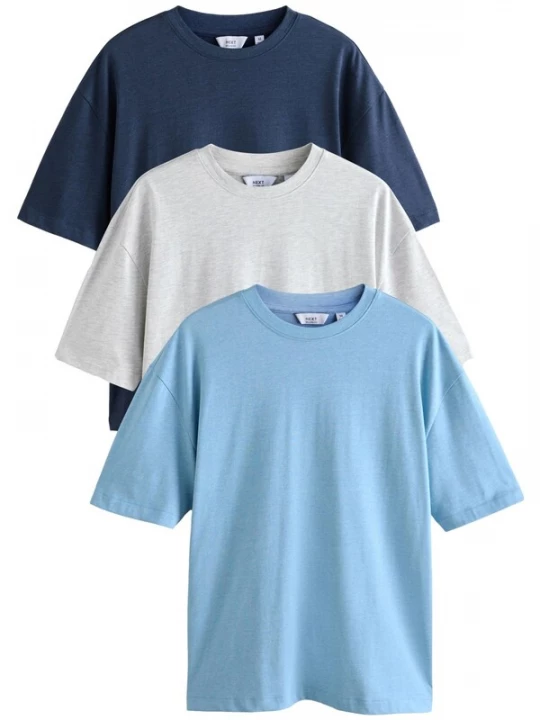 Foto van product Next Shirt navy / lichtblauw / lichtgrijs