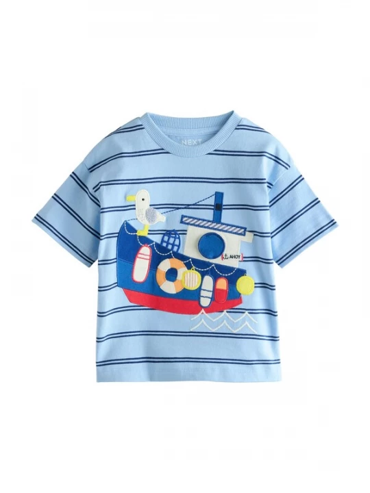 Foto van product Next Shirt navy / lichtblauw / rood