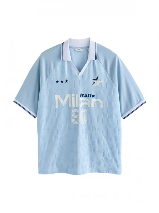 Foto van product Next Shirt navy / lichtblauw / wit