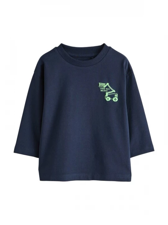 Foto van product Next Shirt navy / lichtgroen