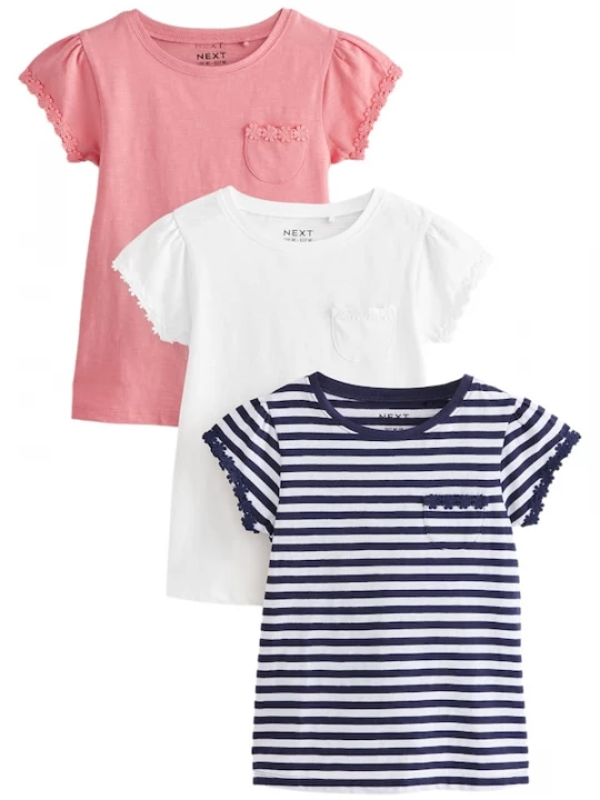 Foto van product Next Shirt navy / lichtroze / wit