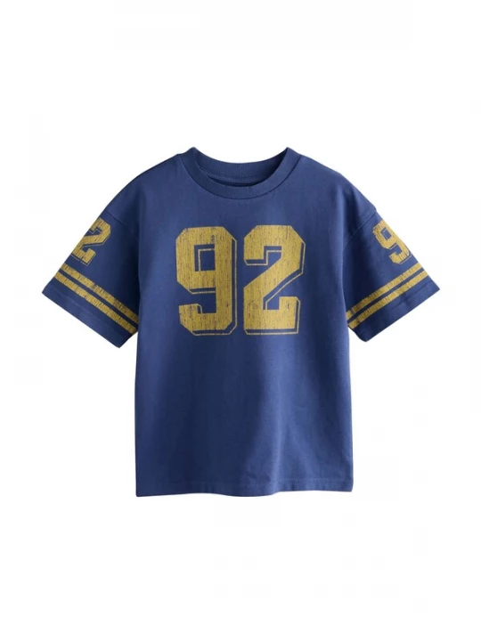 Foto van product Next Shirt navy / mosterd
