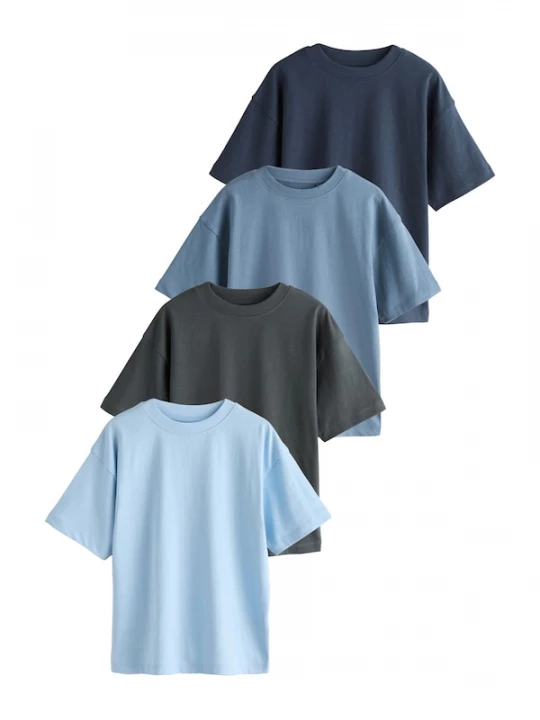 Foto van product Next Shirt navy / opaal / pastelblauw / donkergrijs