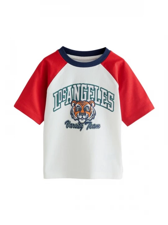 Foto van product Next Shirt navy / oranje / rood / wit